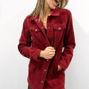 Women's Red Corduroy Jacket